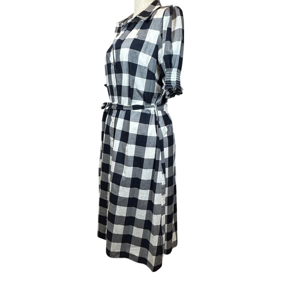 Tommy Hilfiger Gingham Shirt Dress Women's XL Puff Sleeves Preppy Academia Work - Picture 5 of 12
